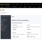 Screenshot of Sex Luxembourg chat interface and login options