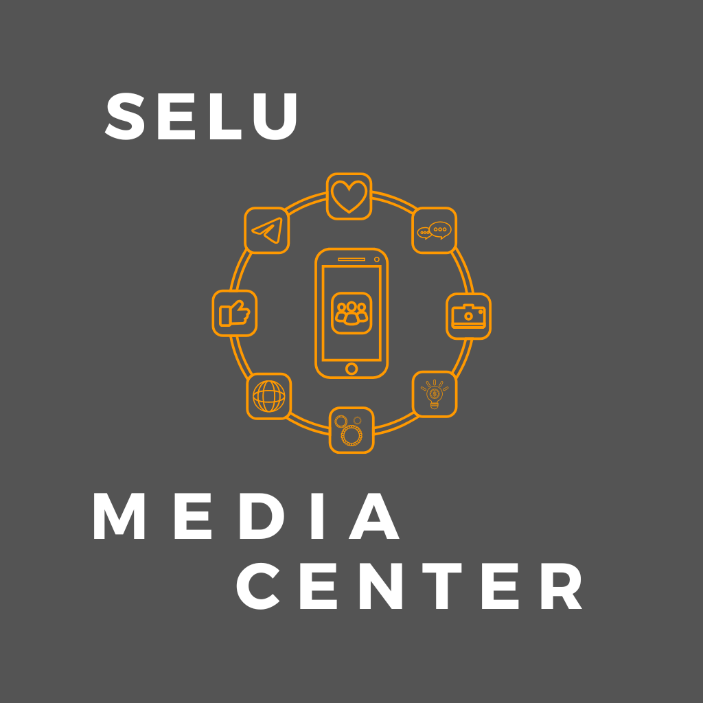 Sex Luxembourg Media Center – orange social media icons around smartphone on grey background